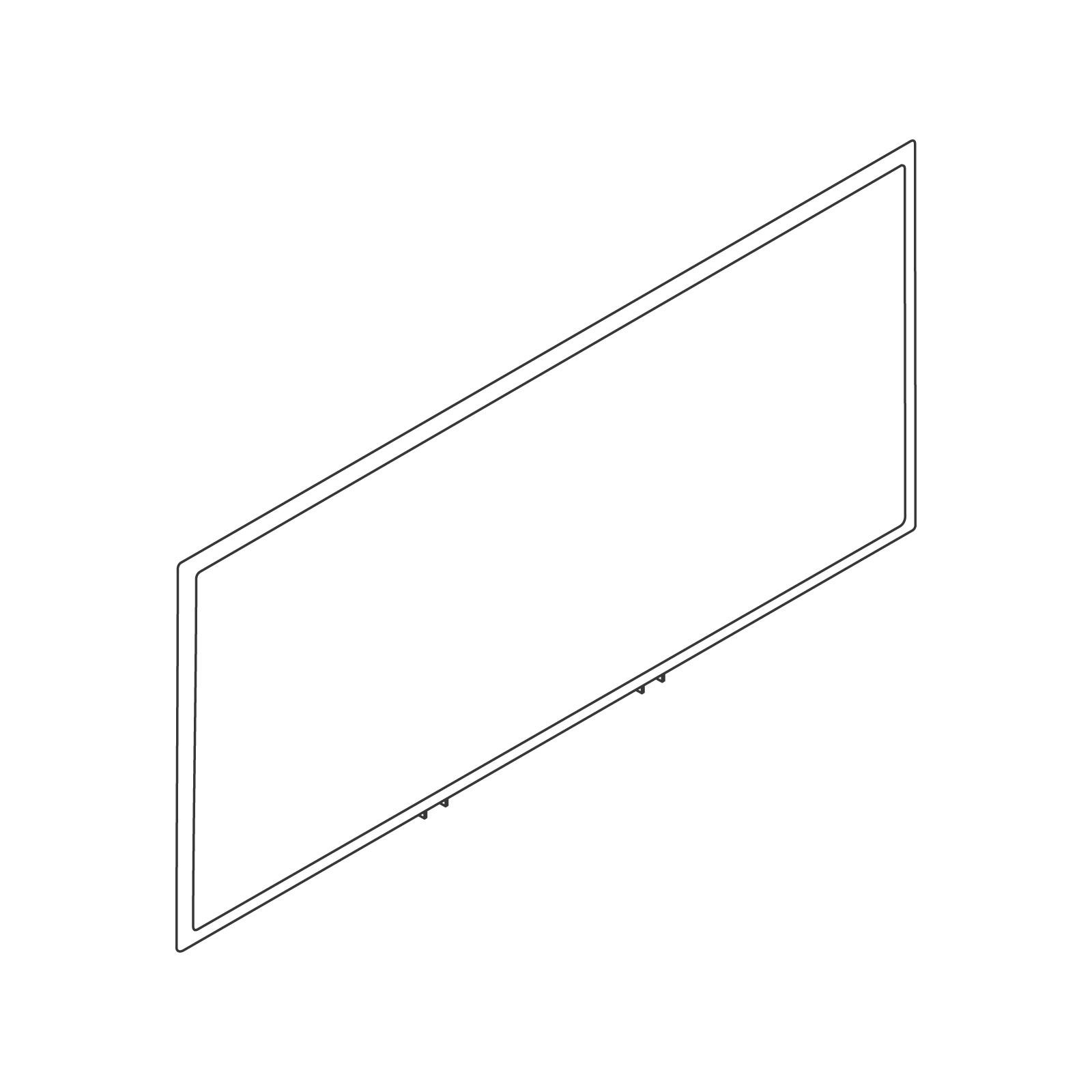 A line drawing - Nemschoff Palisade Privacy Screen–Multiple Seating–3 Position
