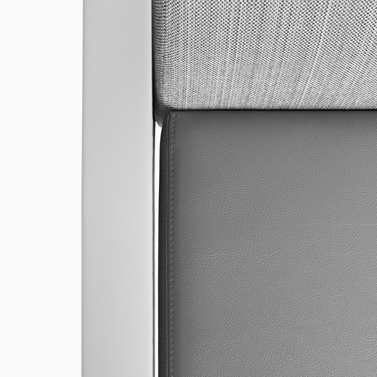 Overhead view of the wipe-out design gap between the arm and the seat cushion on Nemschoff Palisade Multiple Seating.