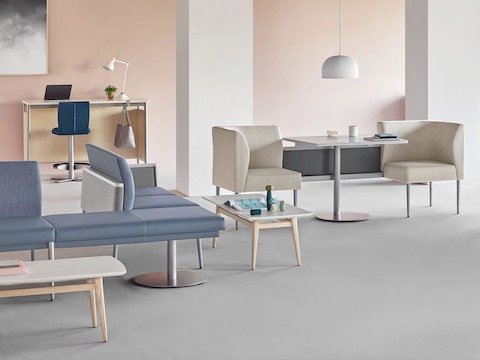 Environment view of the Nemschoff Palisade Collection featuring Palisade Multiple seating.