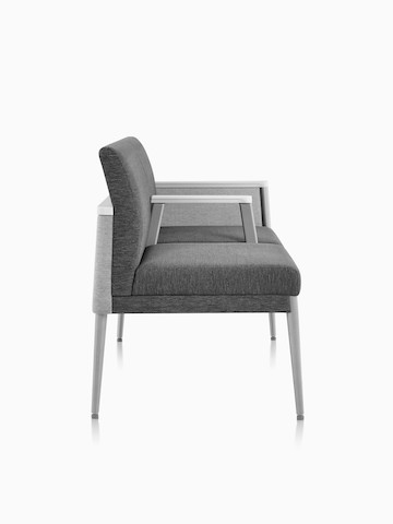 Side view of Nemschoff Palisade Multiple Seating with intervening arm.