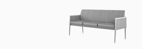 Front three-quarter view of Nemschoff Palisade Multiple seating on white sweep.