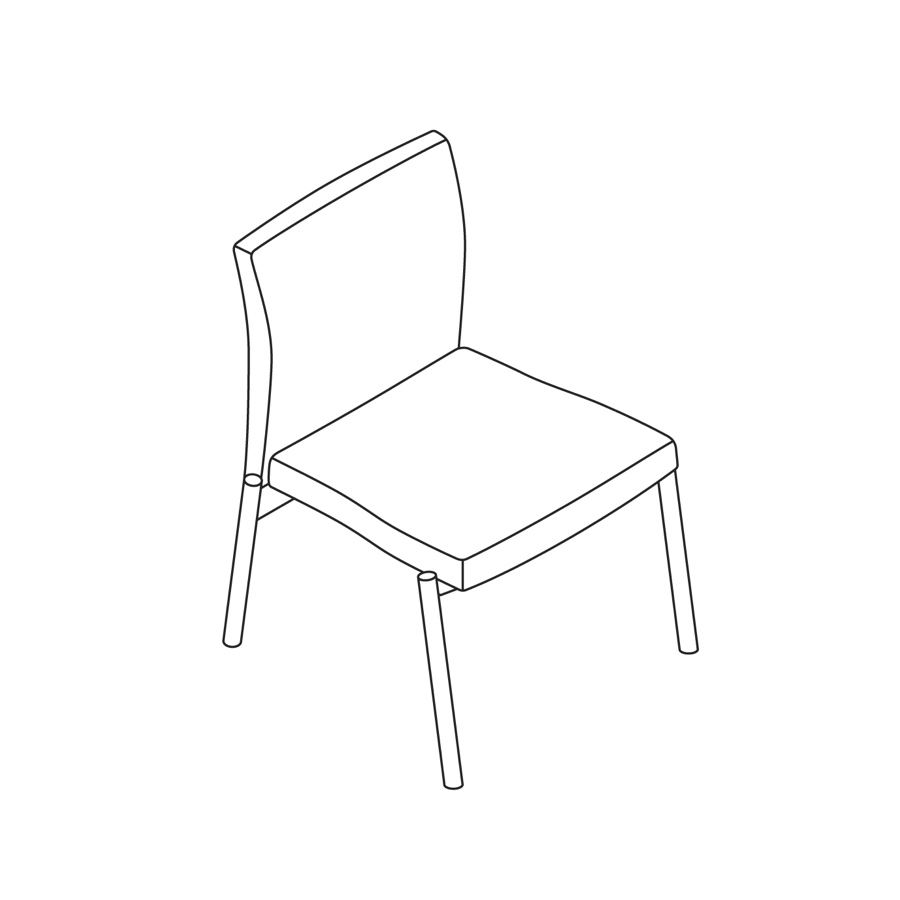 A line drawing - Nemschoff Valor Stacking Chair–Armless