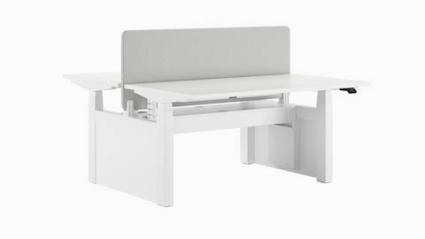 Nevi Link in a back-to-back two desk configuration with Bound Screen.