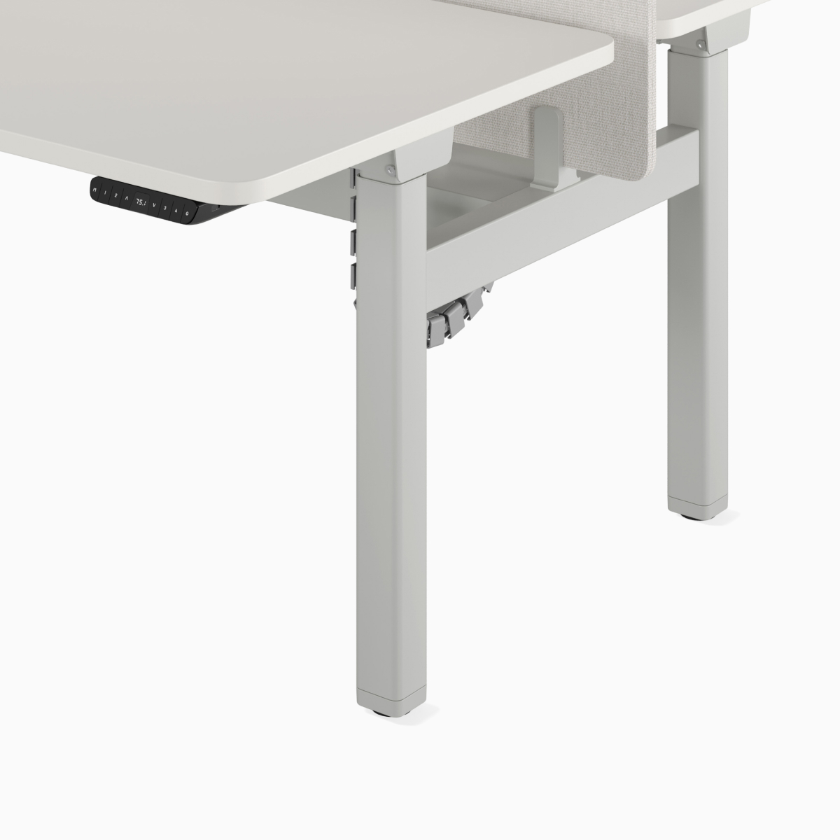 Square foot base detail on Nevi Sit-to-Stand Desk.