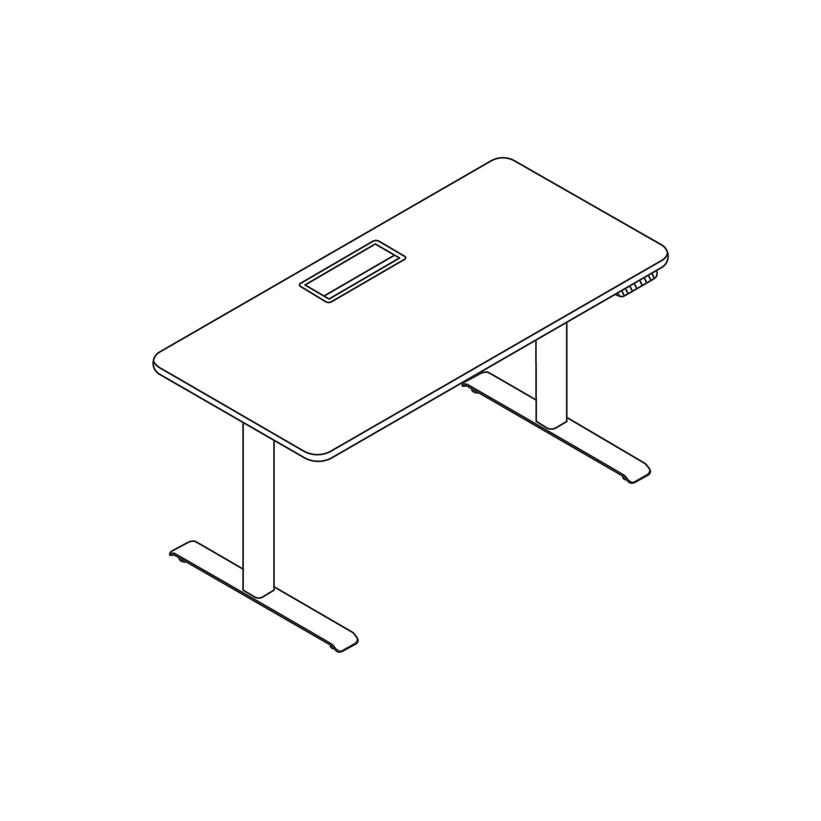 A line drawing - Nevi Sit-to-Stand Desks–Freestanding