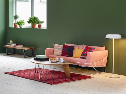 A Noguchi Rudder Table accents a contemporary residential setting.