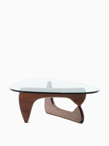 A glass-top Noguchi Table. Select to go to the Noguchi Table product page. 