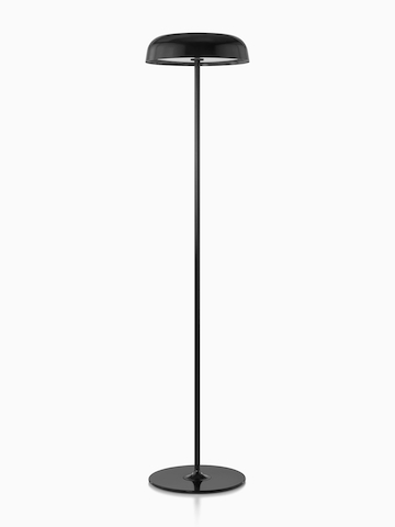 A black Ode floor lamp.