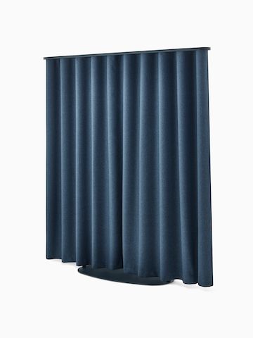 Blue OE1 Freestanding Curtain viewed from a front angle.