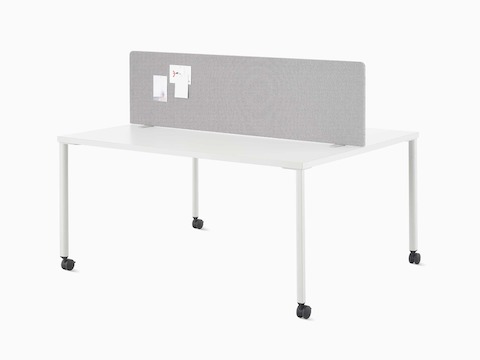 Grey OE1 Movable Screen on a white OE1 Project Table.