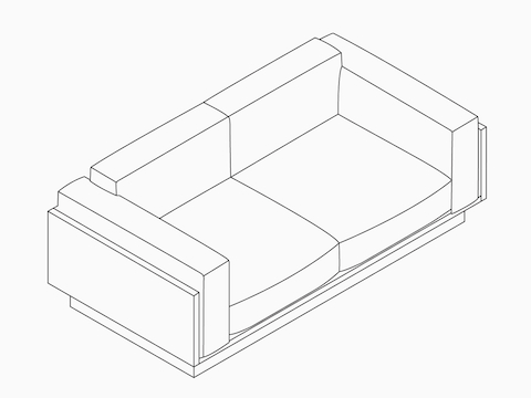 A line drawing - Pawson Drift Lounge Chair