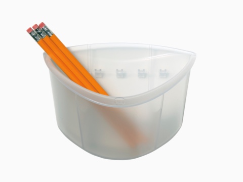 A Pencil Holder containing three pencils.