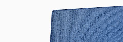 Close-up view of the fabric on a blue Personal Side Screen.