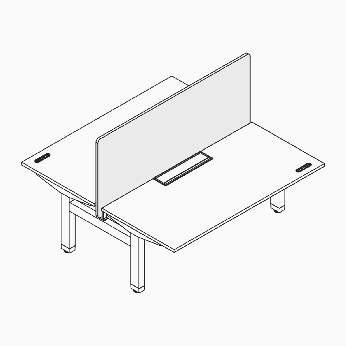 线描图：配有屏风的Ratio。