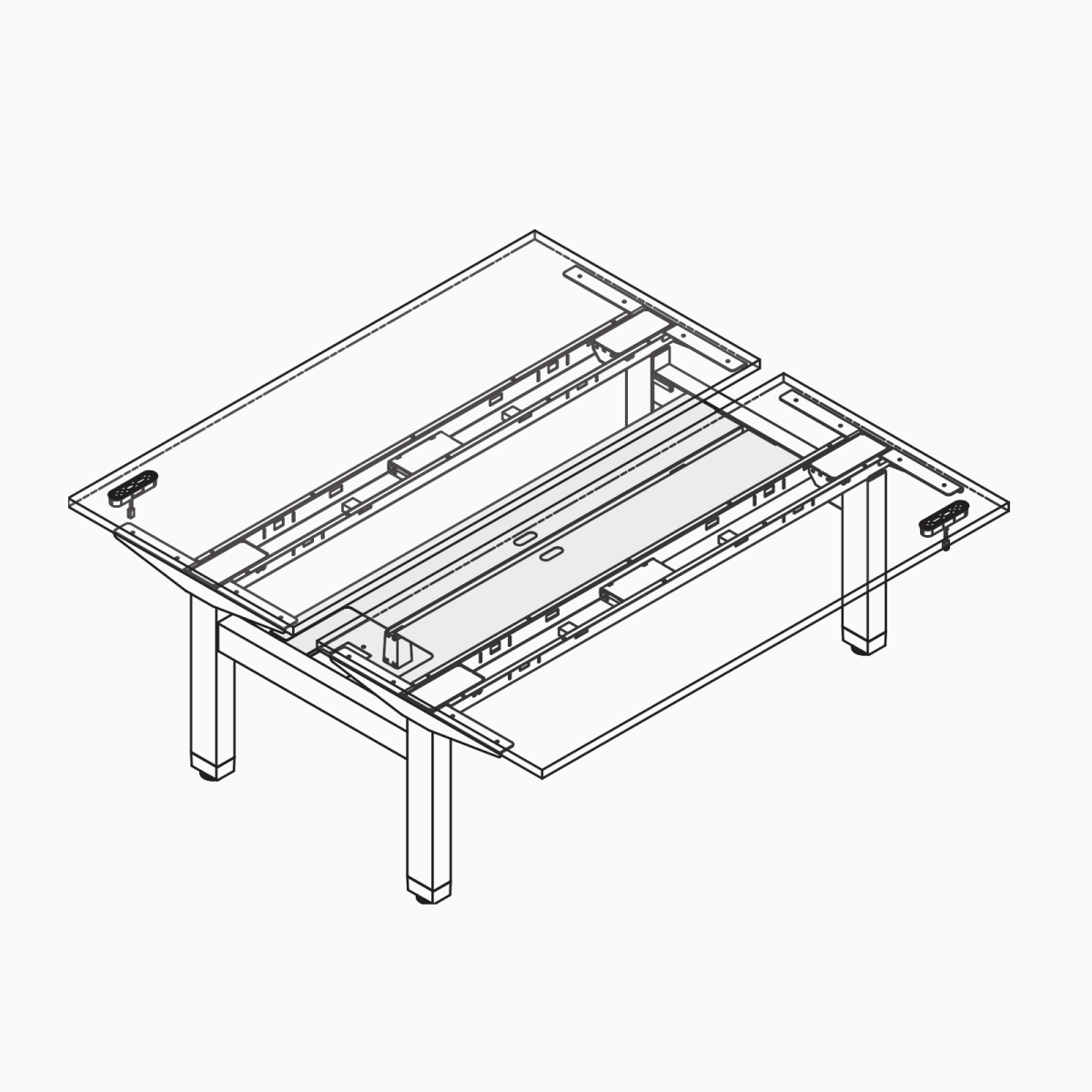 线描图：Ratio的下层电缆管理。