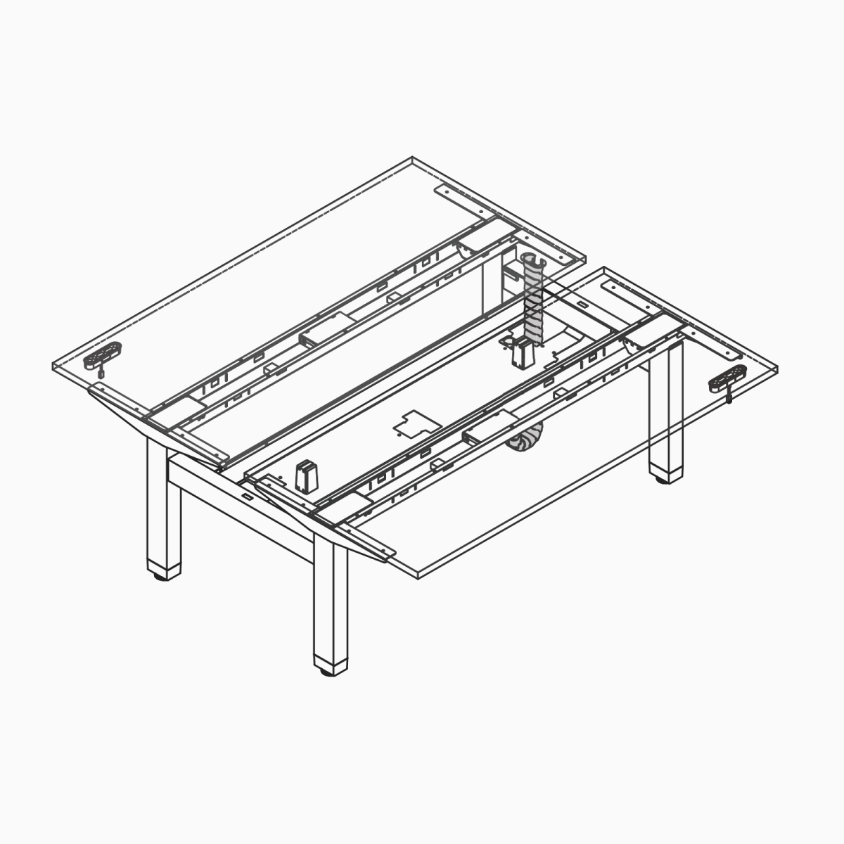 线描图：Ratio的垂直电缆管理。