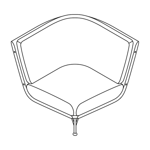 A Isometric drawing of the Striad Low Back Corner.