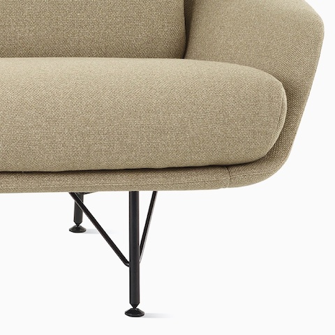 A detail of the Striad Sofa Wire Base.