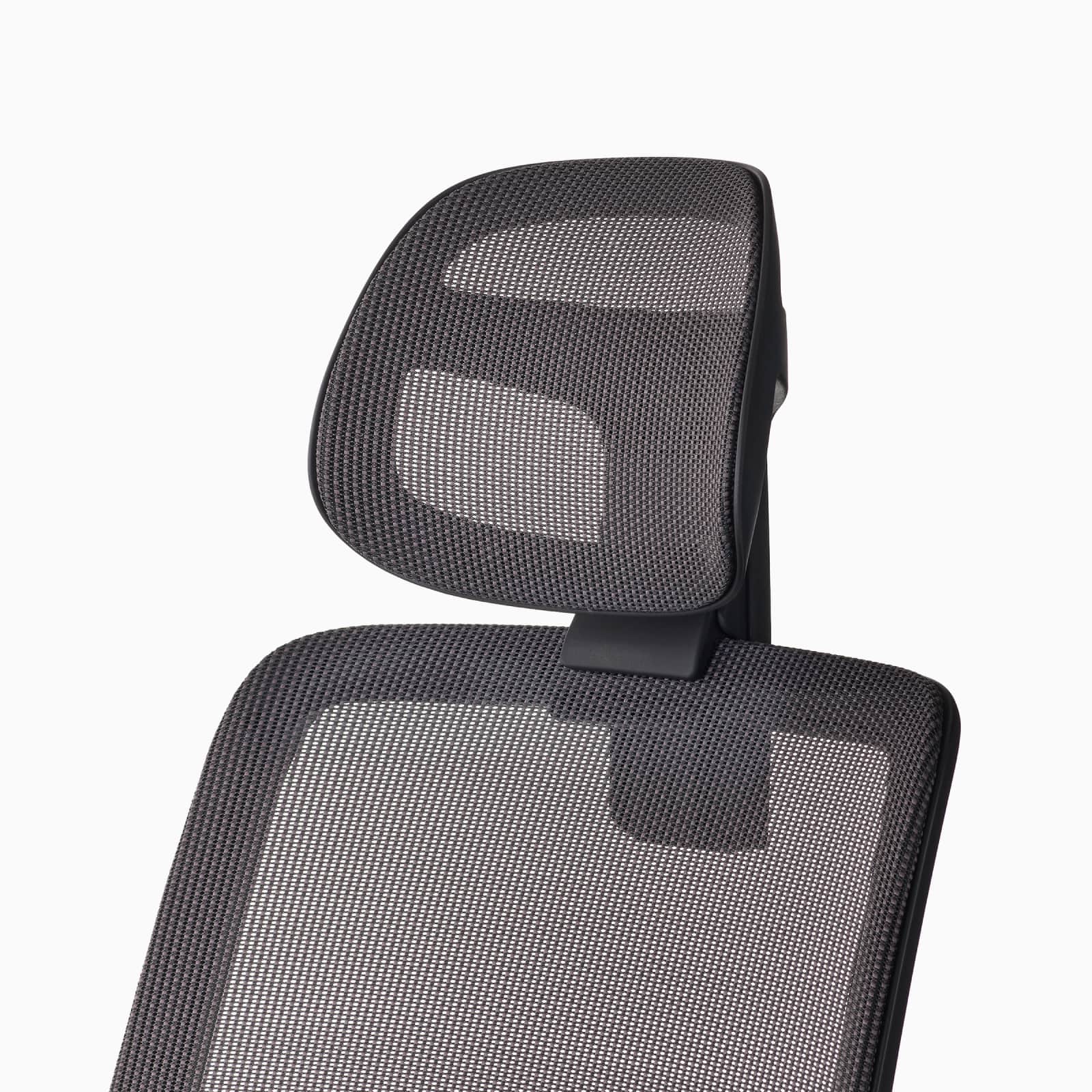 A close-up view of the Verus headrest at medium height.