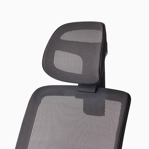 A close-up view of the Verus headrest at medium height.