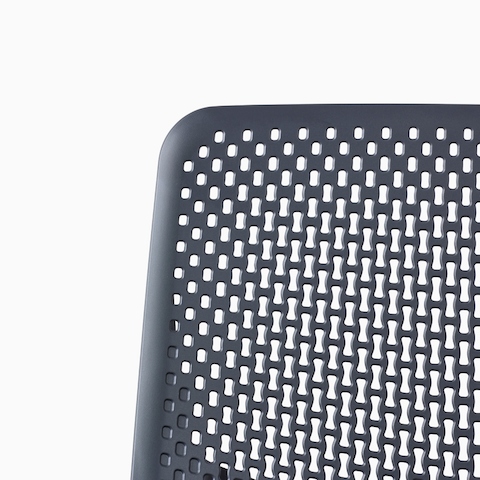 A close-up view of a Verus Stool's TriFlex back.