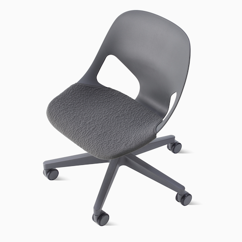 Top view of Zeph chair in carbon