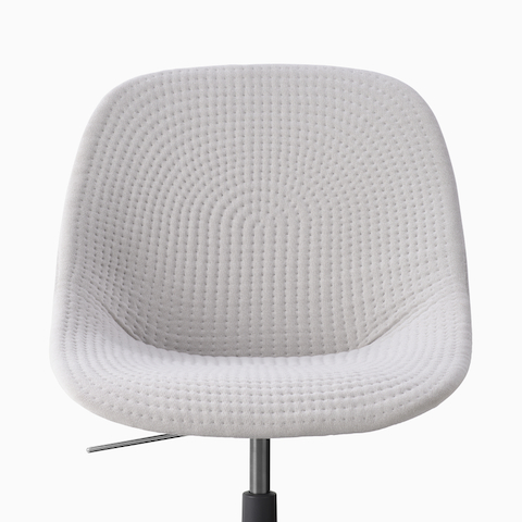 Front view of Zeph Chair in Carbon with alpine unibody