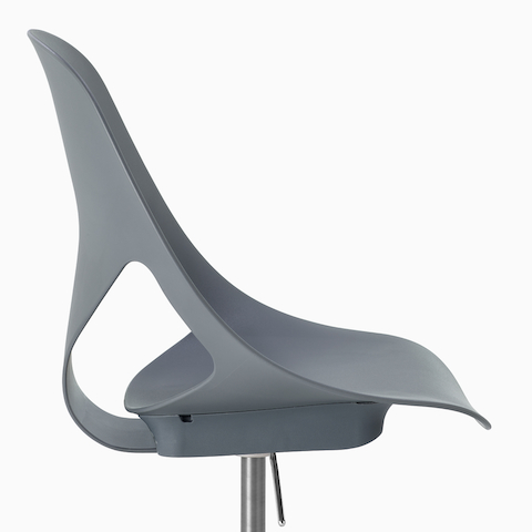 Close up of Zeph Chair's seat in Carbon