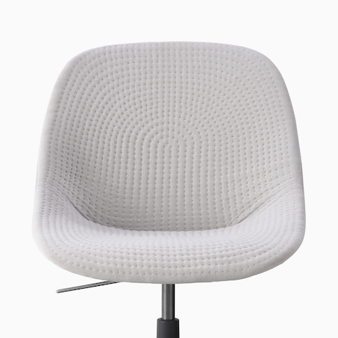 Front view of Zeph Chair in Carbon with alpine unibody