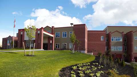 An exterior view of Lock Lomond Villa, an assisted senior living center.