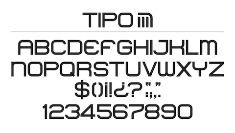 Mexico DF Metro typeface.