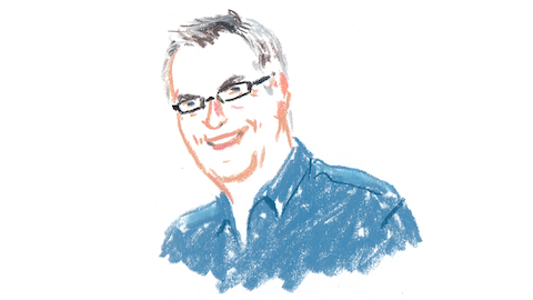An illustration of Don Goeman from Herman Miller R&D. Select to read a WHY Magazine interview about Herman Miller and Studio 7.5.